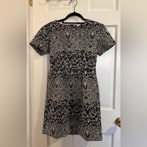 H&M Embroidered Dress - Blue and Tan size 6